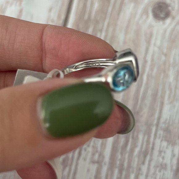 New, Authentic EFFY
Sterling Silver, Blue Topaz & Amethyst Open Ring Sz 7 - Picture 11 of 17